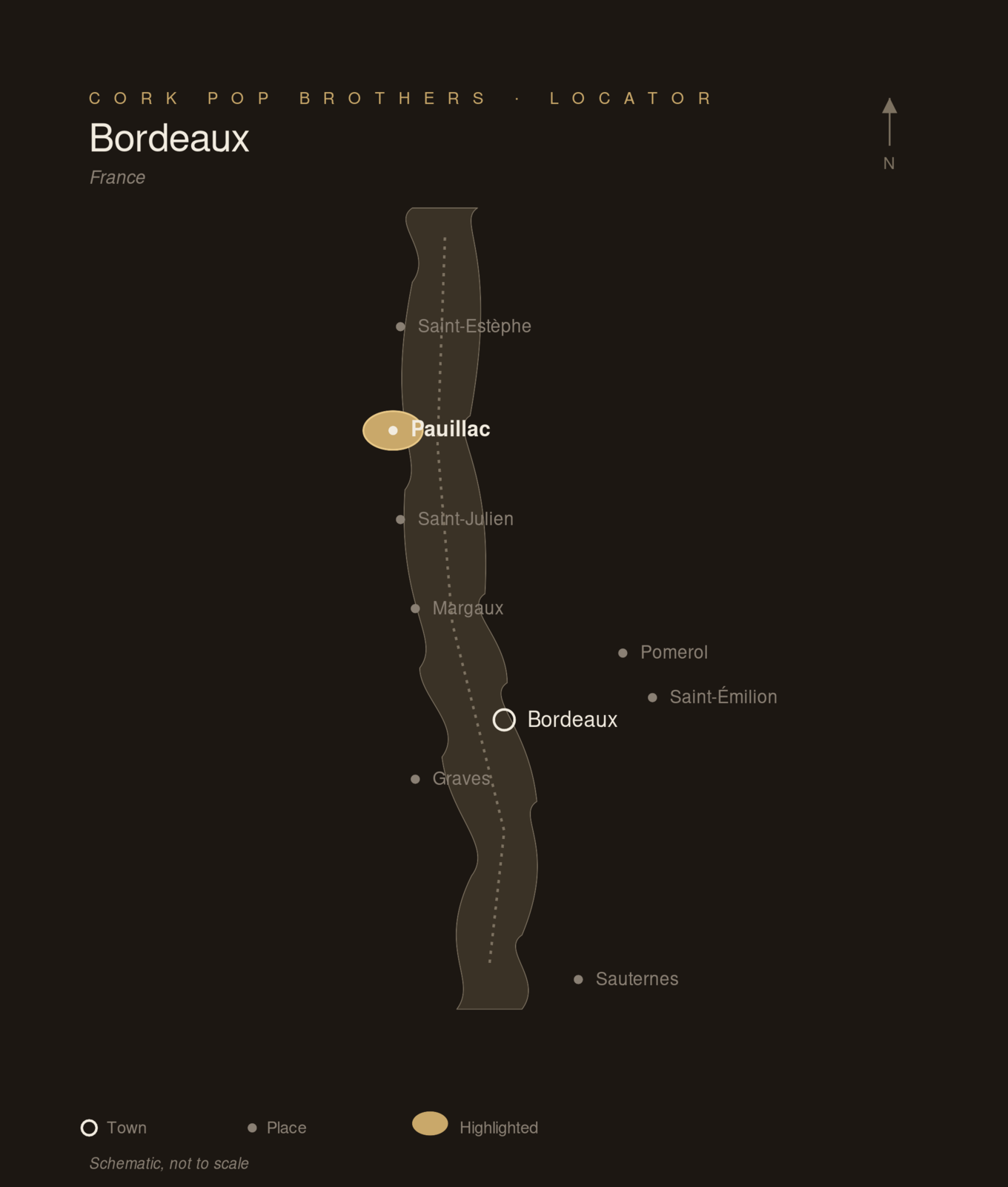 Locator map — Pauillac, France