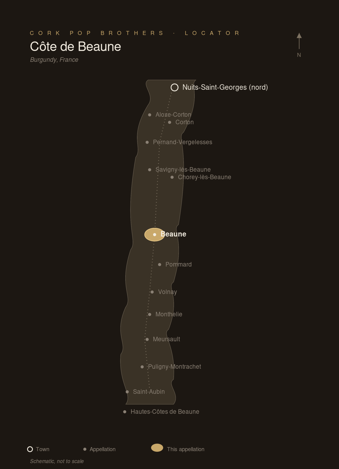 Locator map — Beaune, France