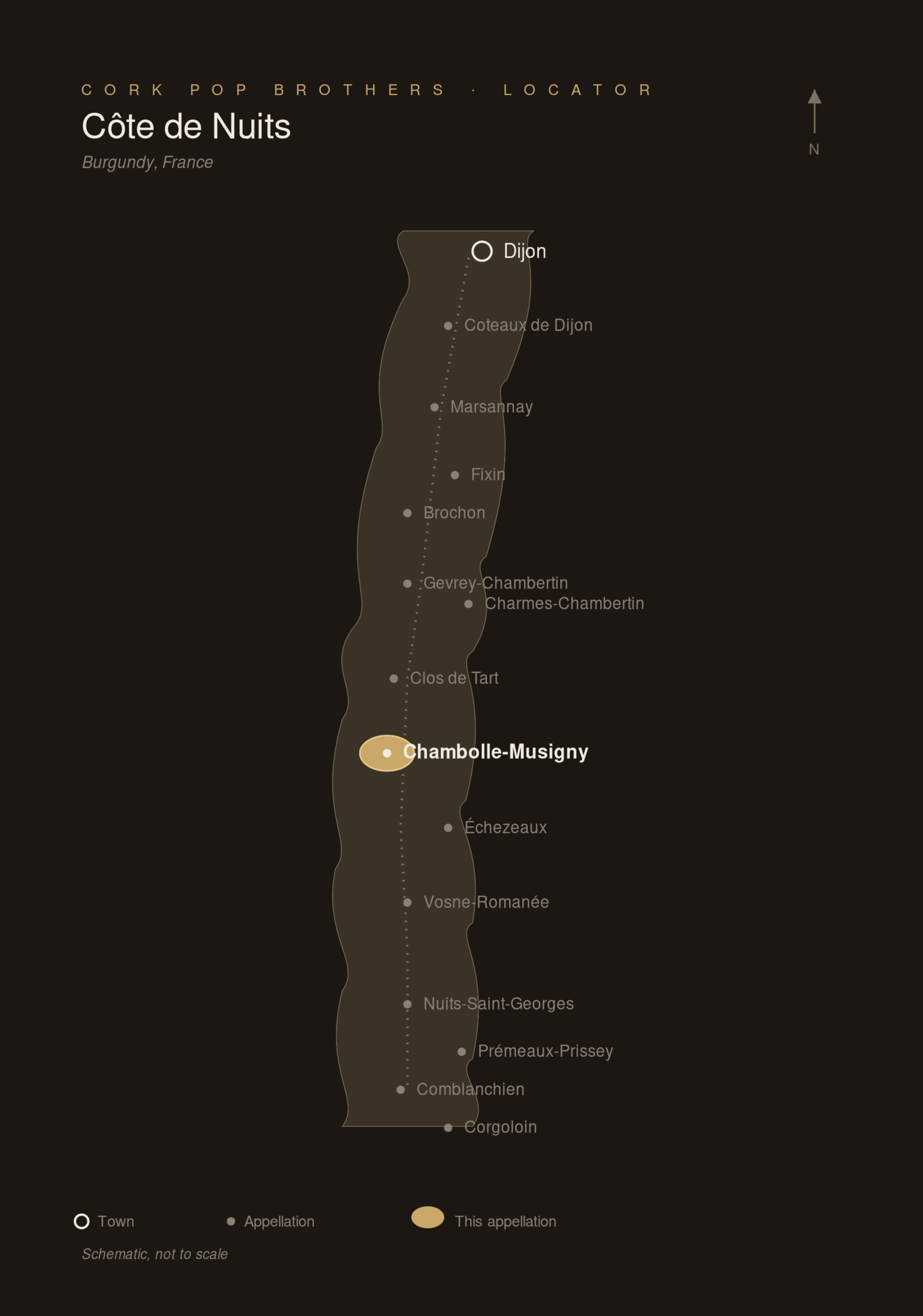 Locator map — Chambolle-Musigny, France