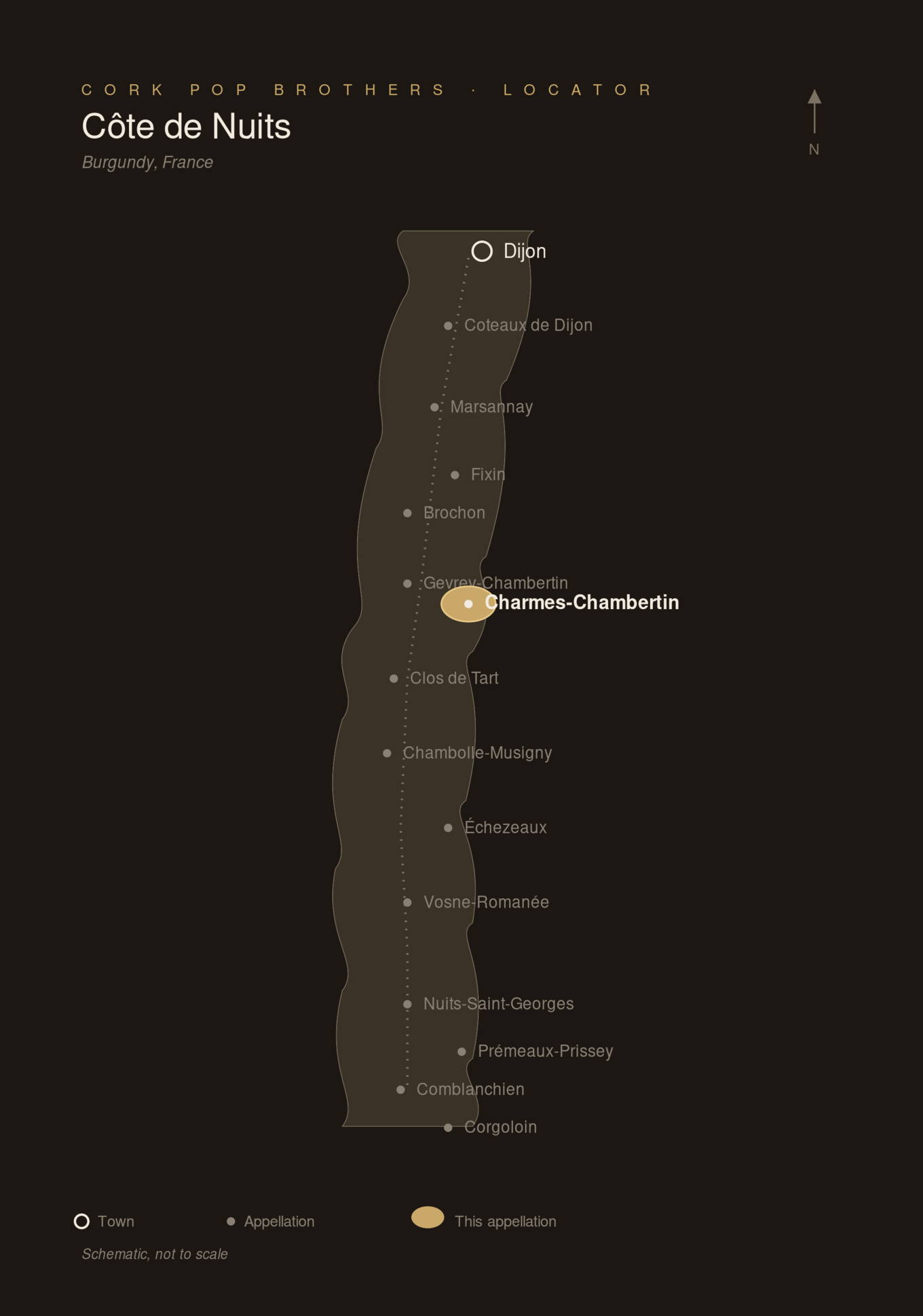 Locator map — Charmes-Chambertin, France