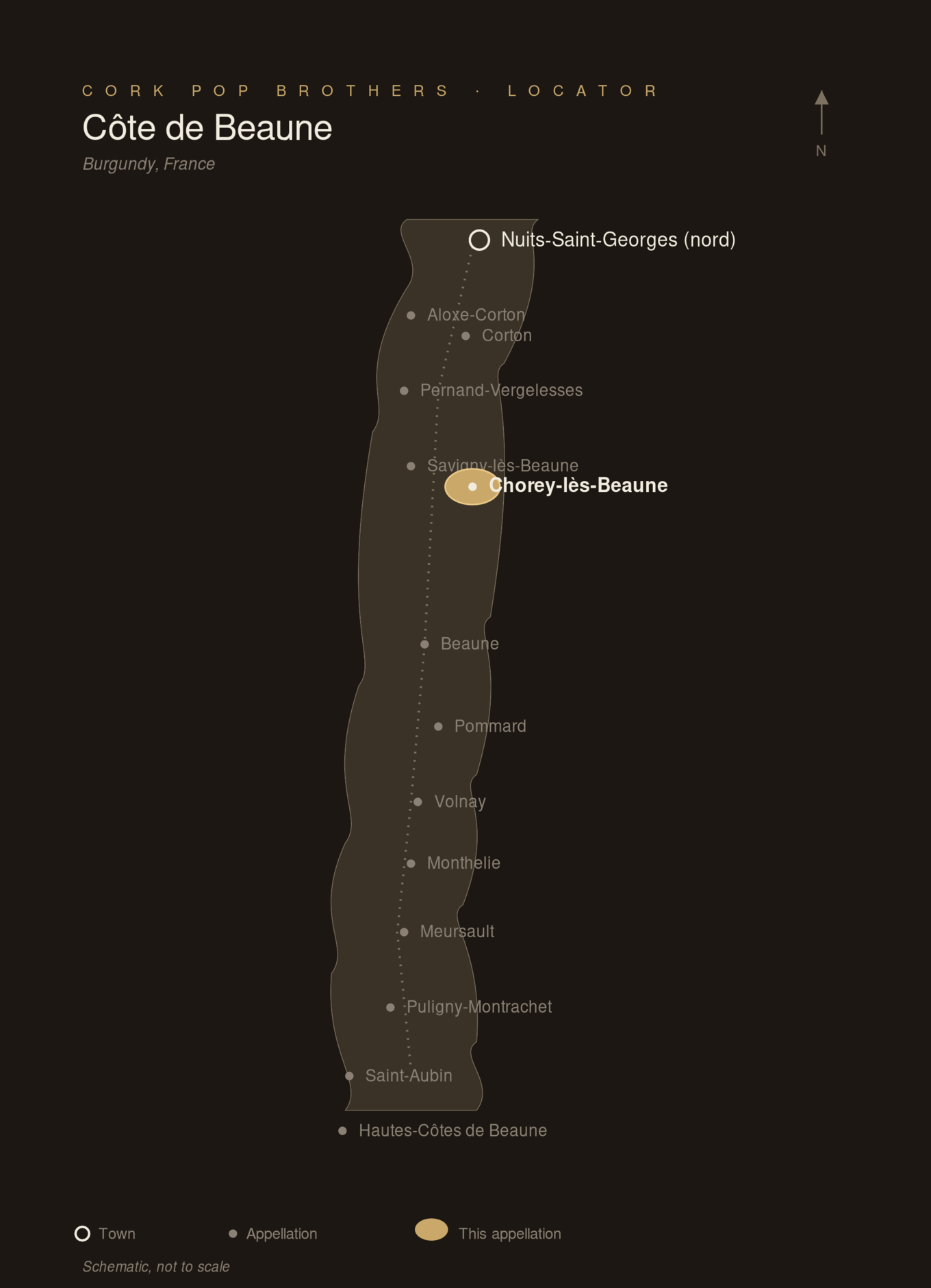 Locator map — Chorey-lès-Beaune, France
