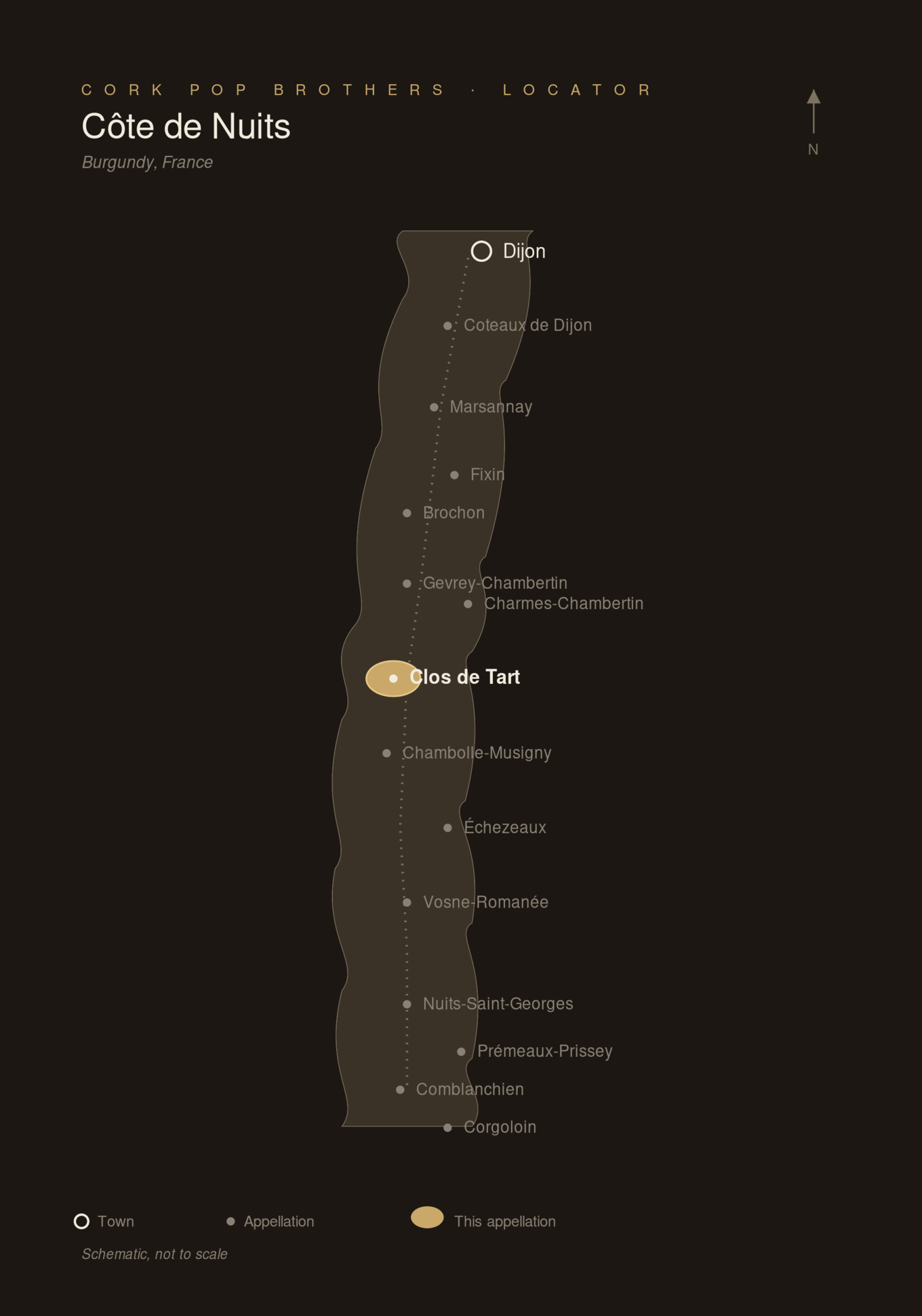 Locator map — Clos de Tart, France