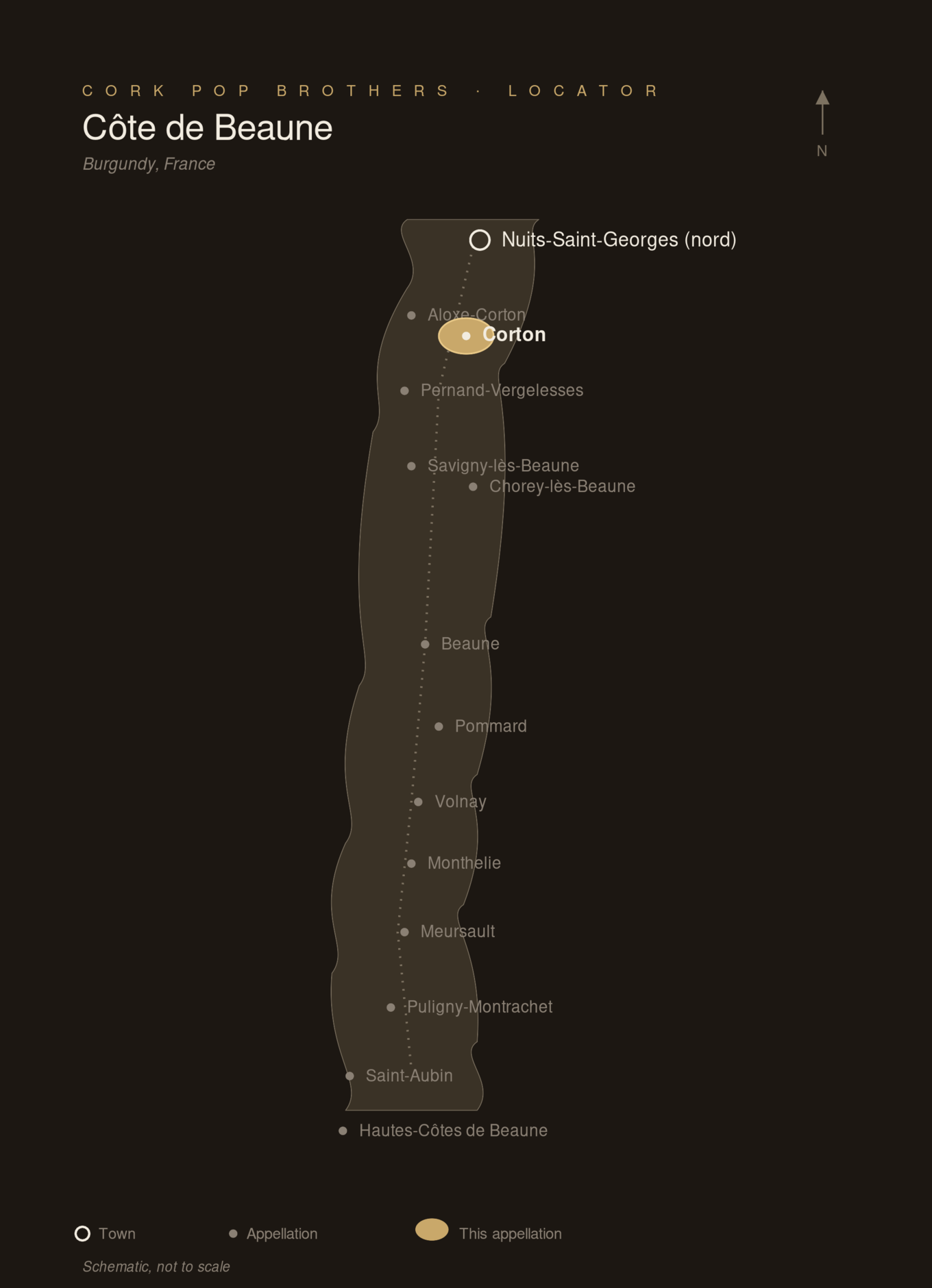 Locator map — Corton, France