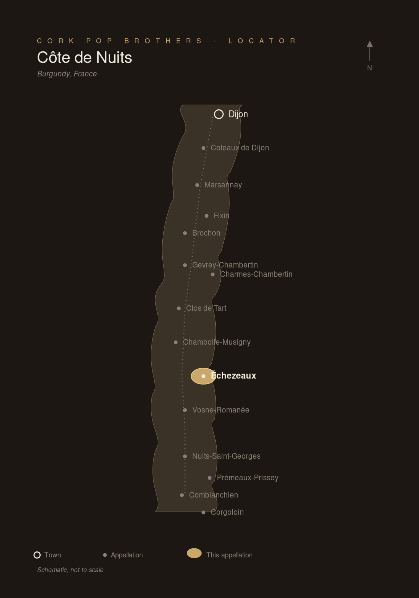 Locator map — Échezeaux, France