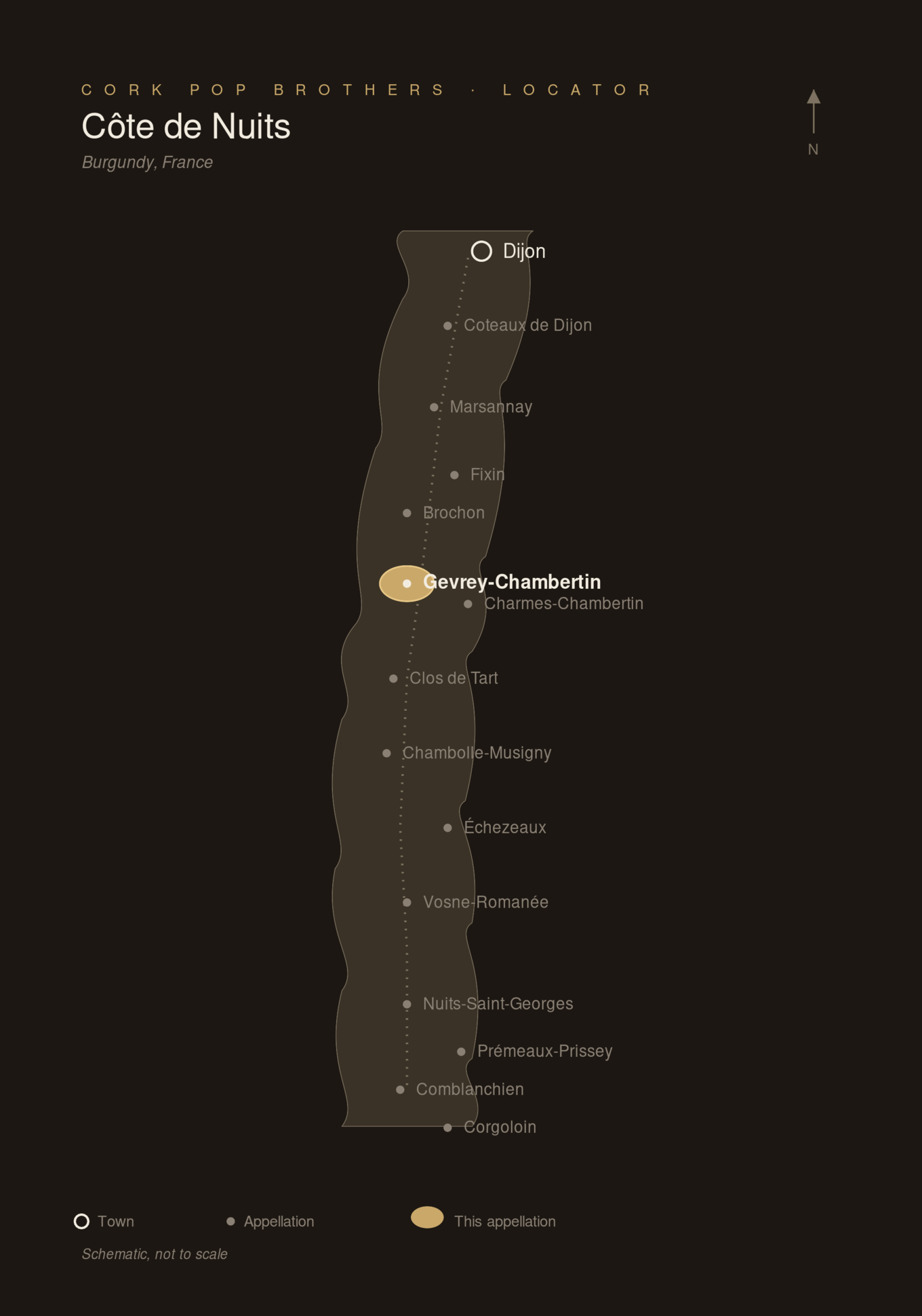 Locator map — Gevrey-Chambertin, France