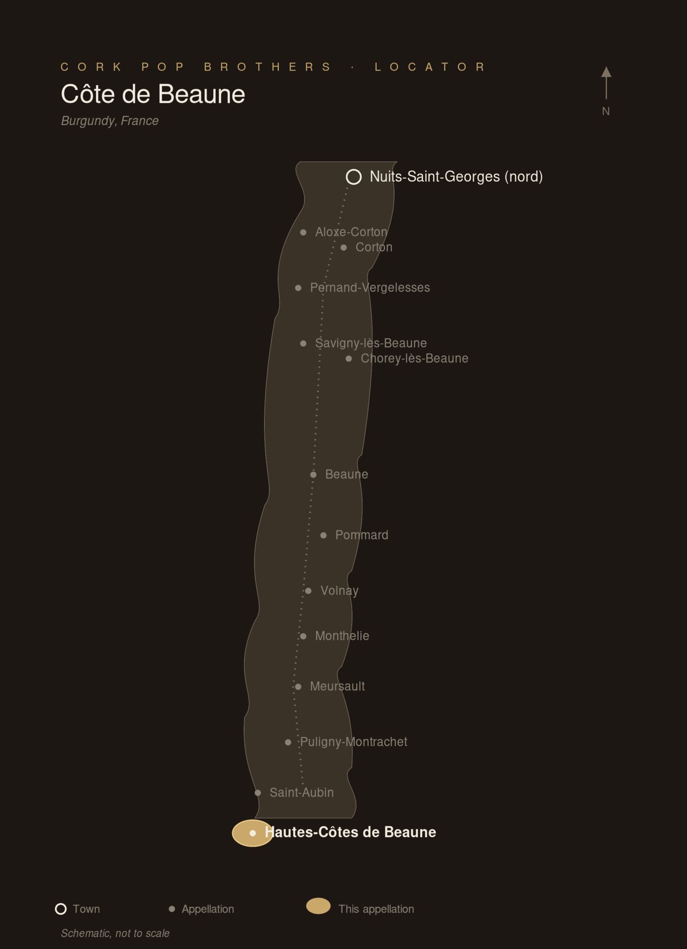Locator map — Hautes-Côtes de Beaune, France