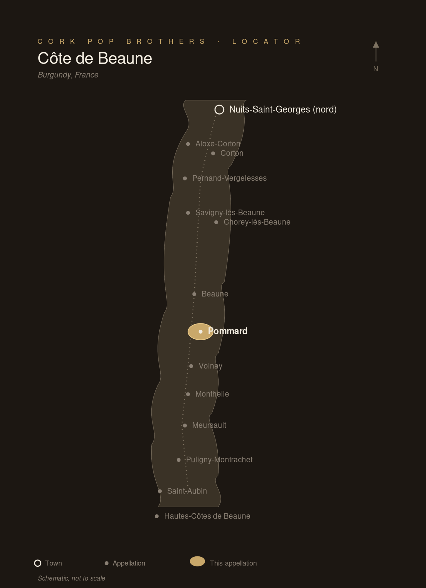 Locator map — Pommard, France