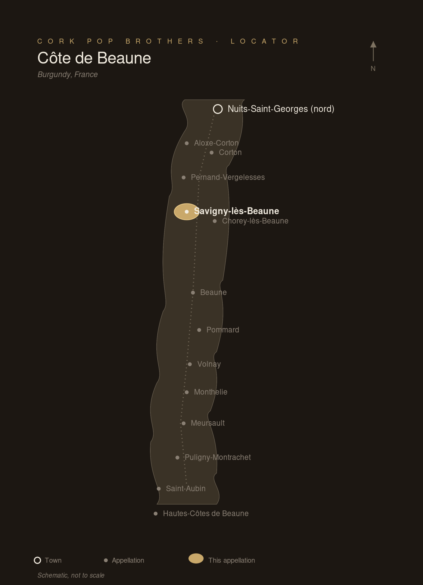 Locator map — Savigny-lès-Beaune, France