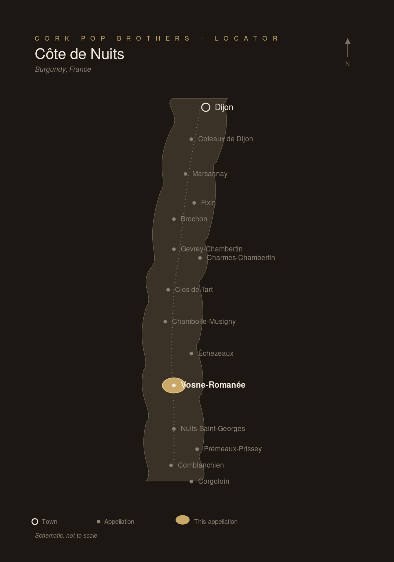 Locator map — Vosne-Romanée, France
